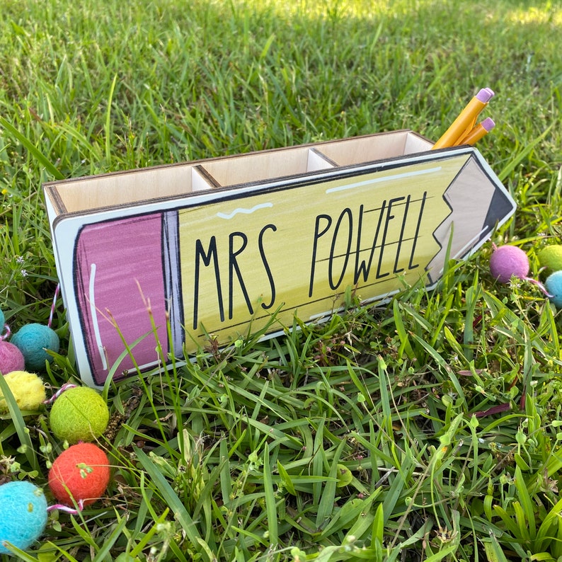 Teacher Gift Personalized Teacher Pencil Holder.