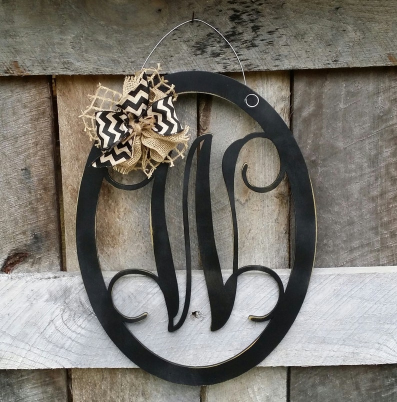Initial Door Hanger Personalized Door Hanger Monogram Etsy