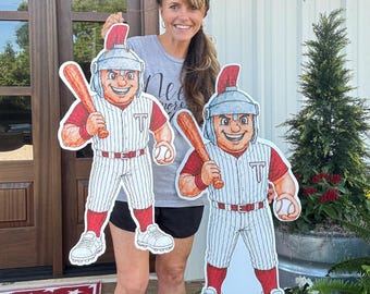 Troy University - Go Trojans - Baseball Game Day Signs - Baseball Door Hanger (Licensed Design)