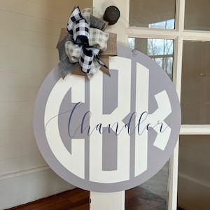Monogram Hospital Door Hanger - Baby Door Hanger - Baby Name Sign - Baby Girl - Baby Boy - Birth Announcement Sign