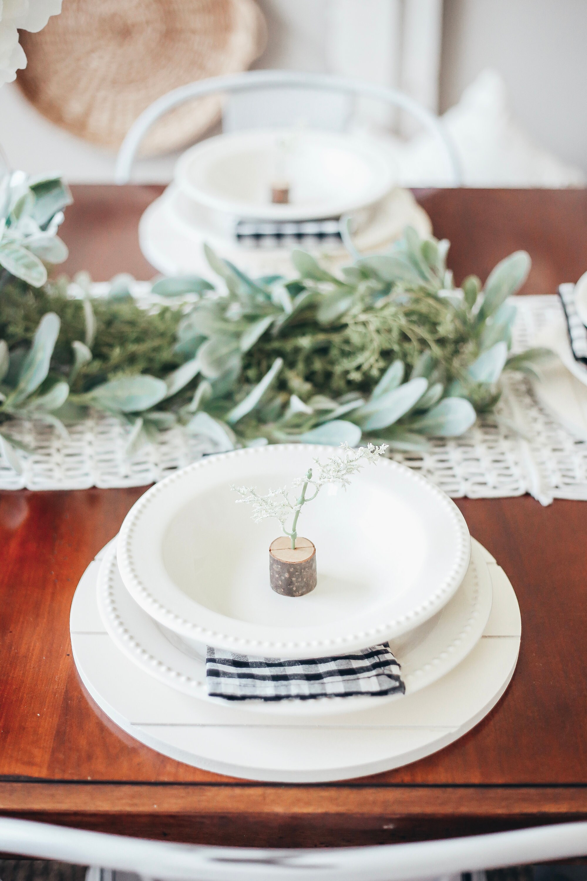 Farmhouse Decor Shiplap Decor Dining Tablescape Shiplap