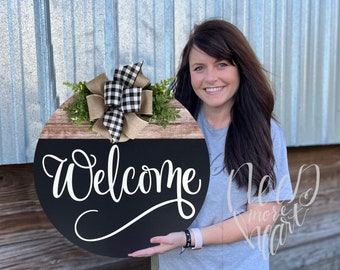 Front Door Decor - Welcome Wreath - Welcome Sign - Door Hanger - Door Wreath - Housewarming Gift - Home Decor