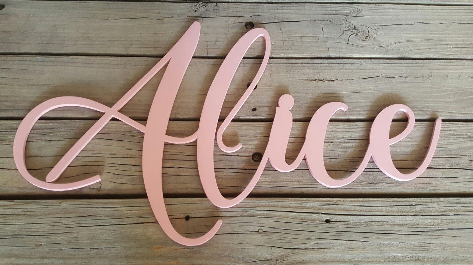 Wall Hanging Painted Wooden Word Nursery Wall Hanging Etsy