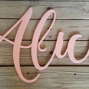 Wall Hanging Painted Wooden Word Nursery Wall Hanging Word Wall Hanging Wooden Word Family Name Wall Hanging image 3