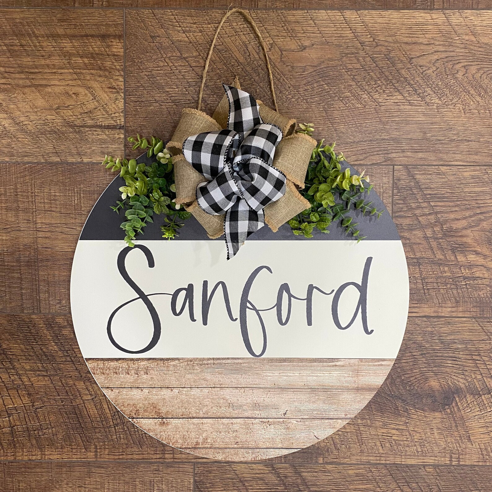 Front Door Sign Last Name Door Hanger Family Name Sign Etsy