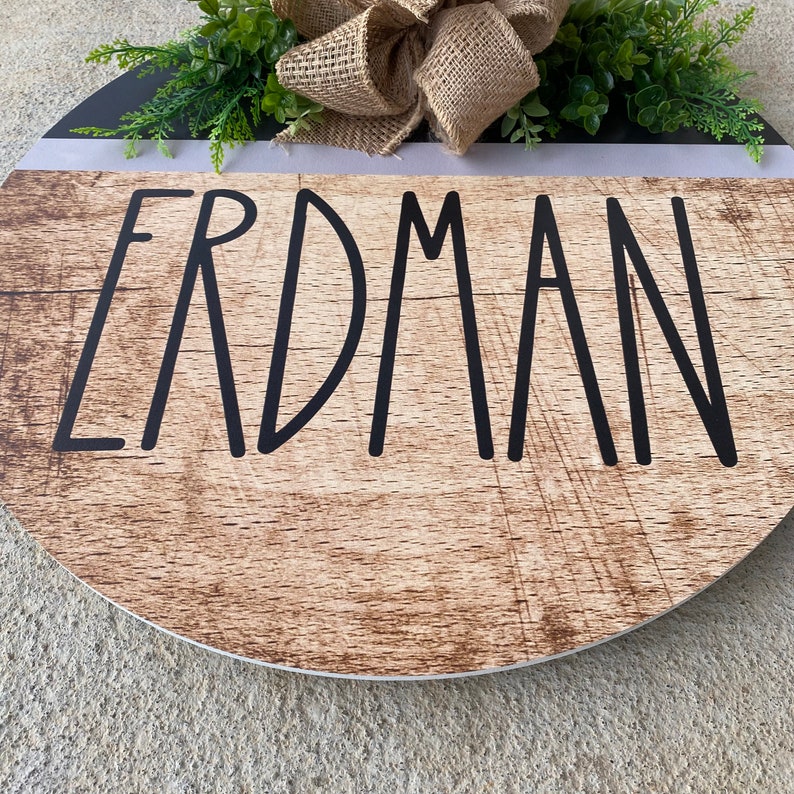 Family Name Door Hanger Front Door Decor Personalized | Etsy