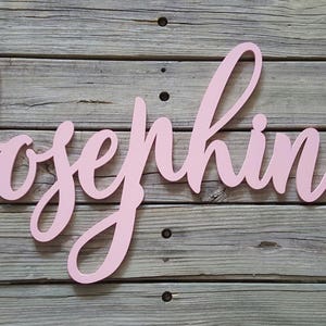 Wall Hanging Painted Wooden Word Nursery Wall Hanging Word Wall Hanging Wooden Word Family Name Wall Hanging image 5