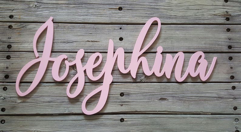 Wall Hanging Painted Wooden Word Nursery Wall Hanging Word Wall Hanging Wooden Word Family Name Wall Hanging image 5