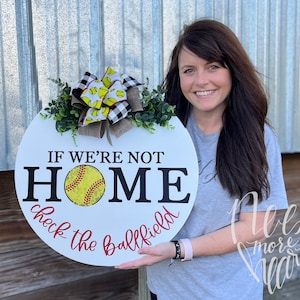 Front Door Decor - Baseball Welcome Wreath - Softball Welcome Sign - Sports Door Hanger - Door Wreath - Housewarming Gift - Home Decor