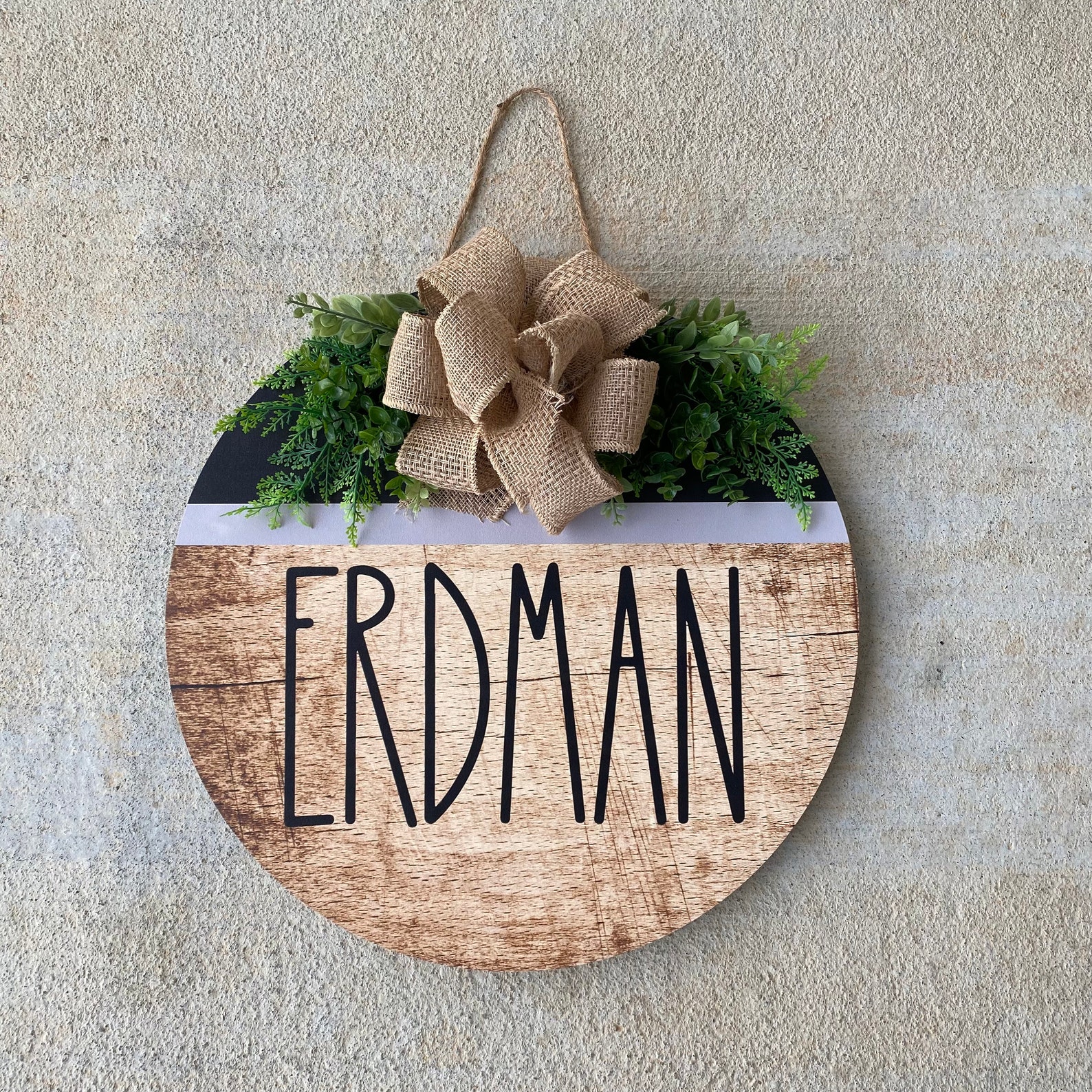 Family Name Door Hanger Front Door Decor Personalized | Etsy
