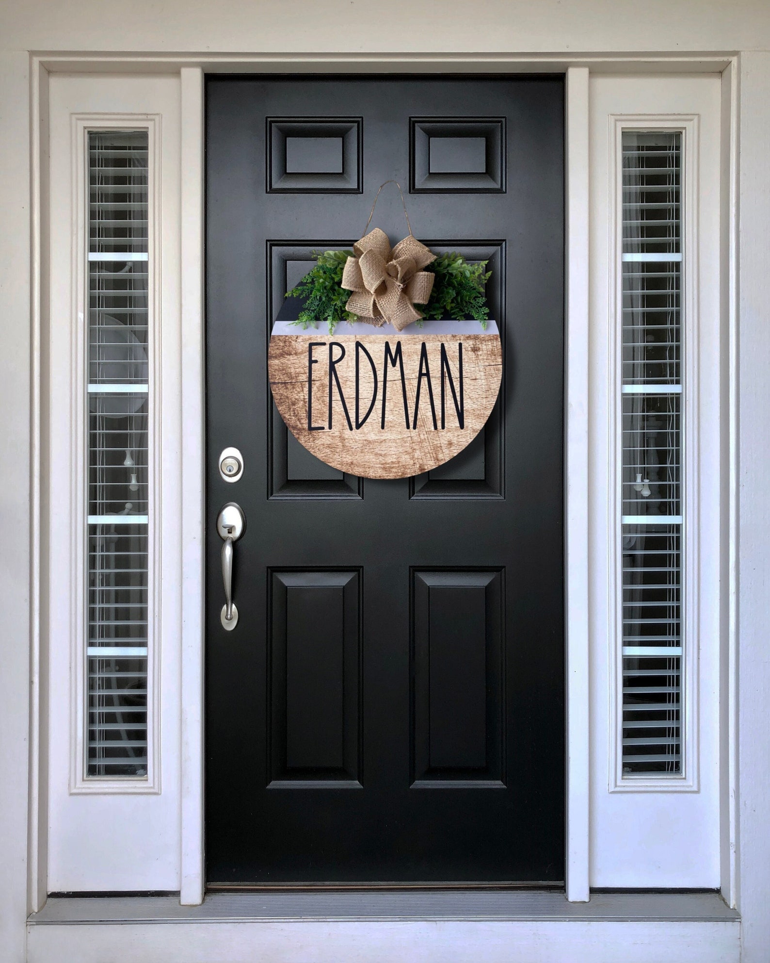 Family Name Door Hanger Front Door Decor Personalized | Etsy