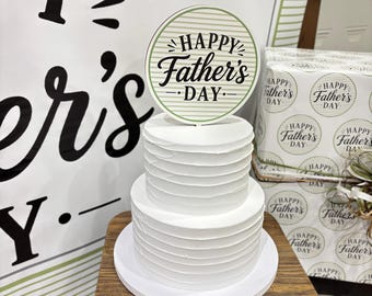 Happy Father's Day Cake Topper | Father's Day Cake Decoration | Dad Cake Topper | Grandpa Cake Topper | Father's Day Party Decor |