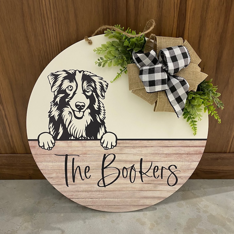 Custom Dog Door Hanger Personalized Dog Sign Pet Etsy