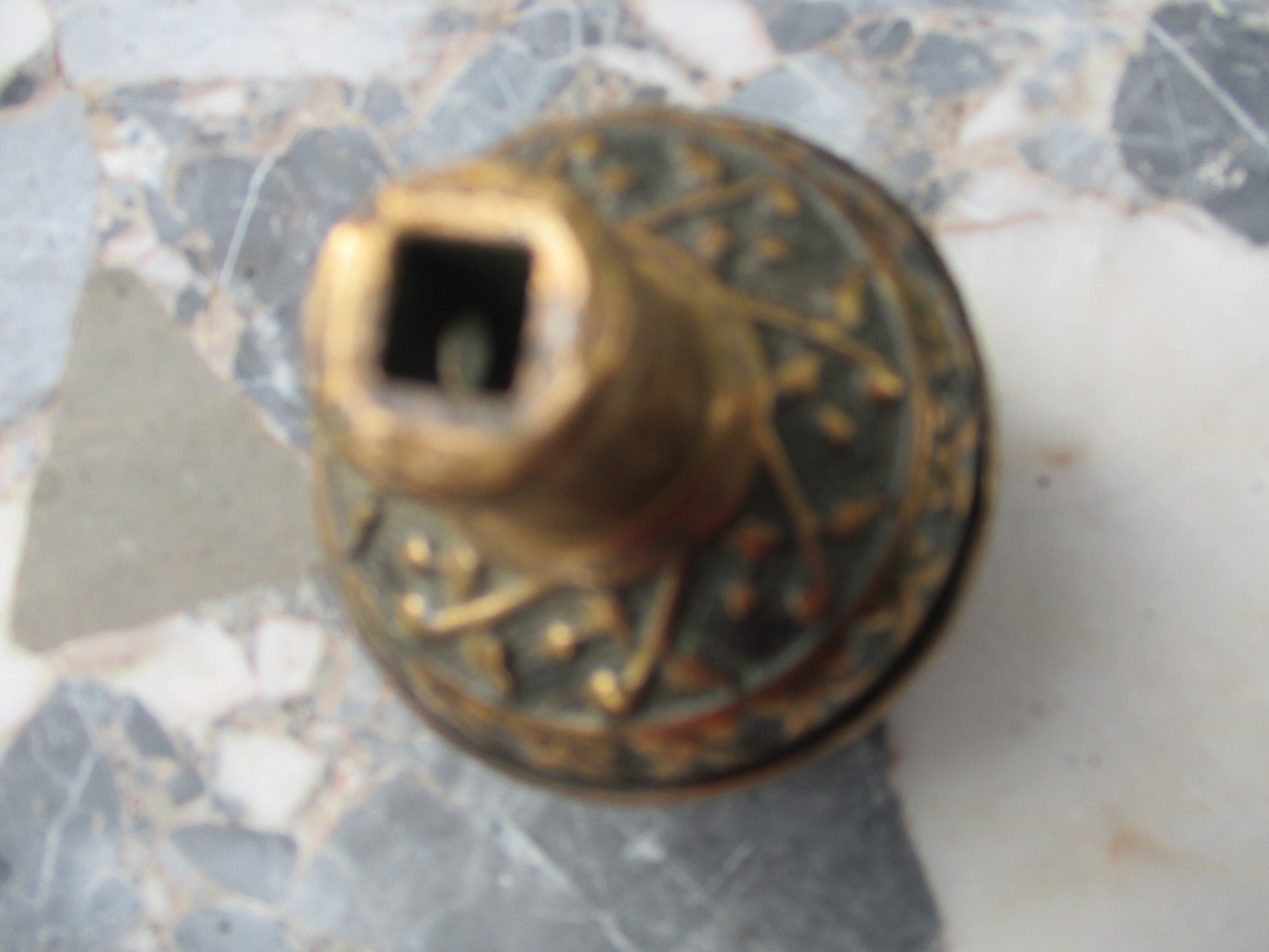 Hardware adornado de bronce antiguo 1800s perilla de la puerta | Etsy