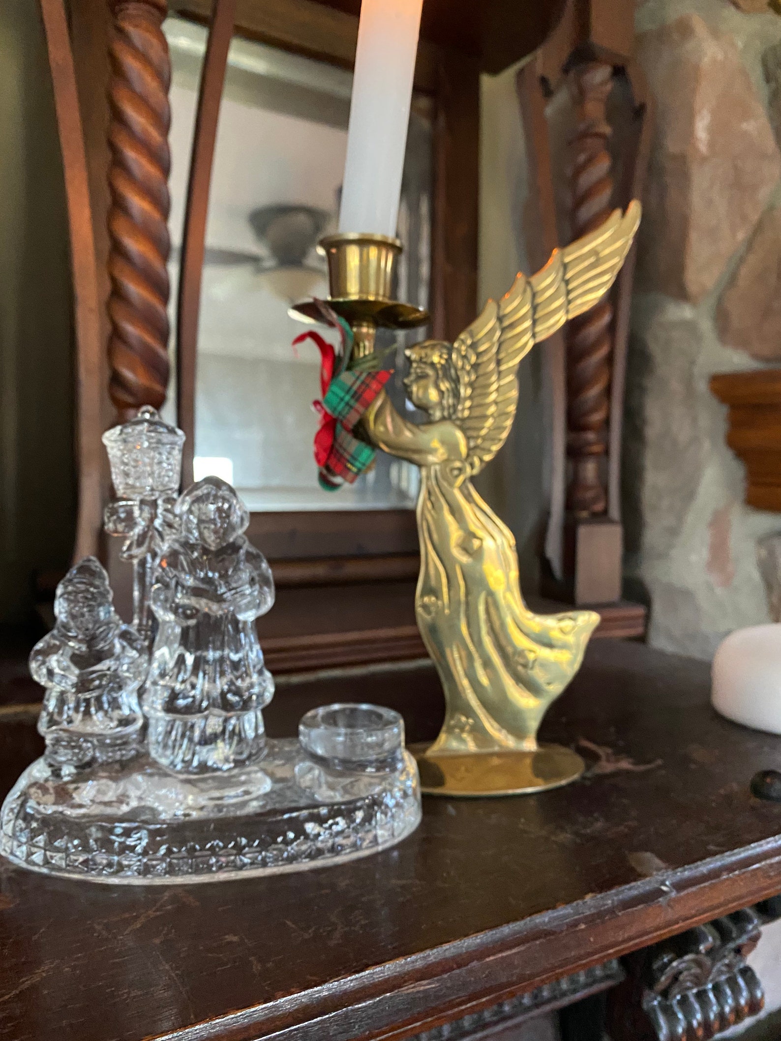 Vintage Brass Angel Candle Holder Centurion Collection Etsy