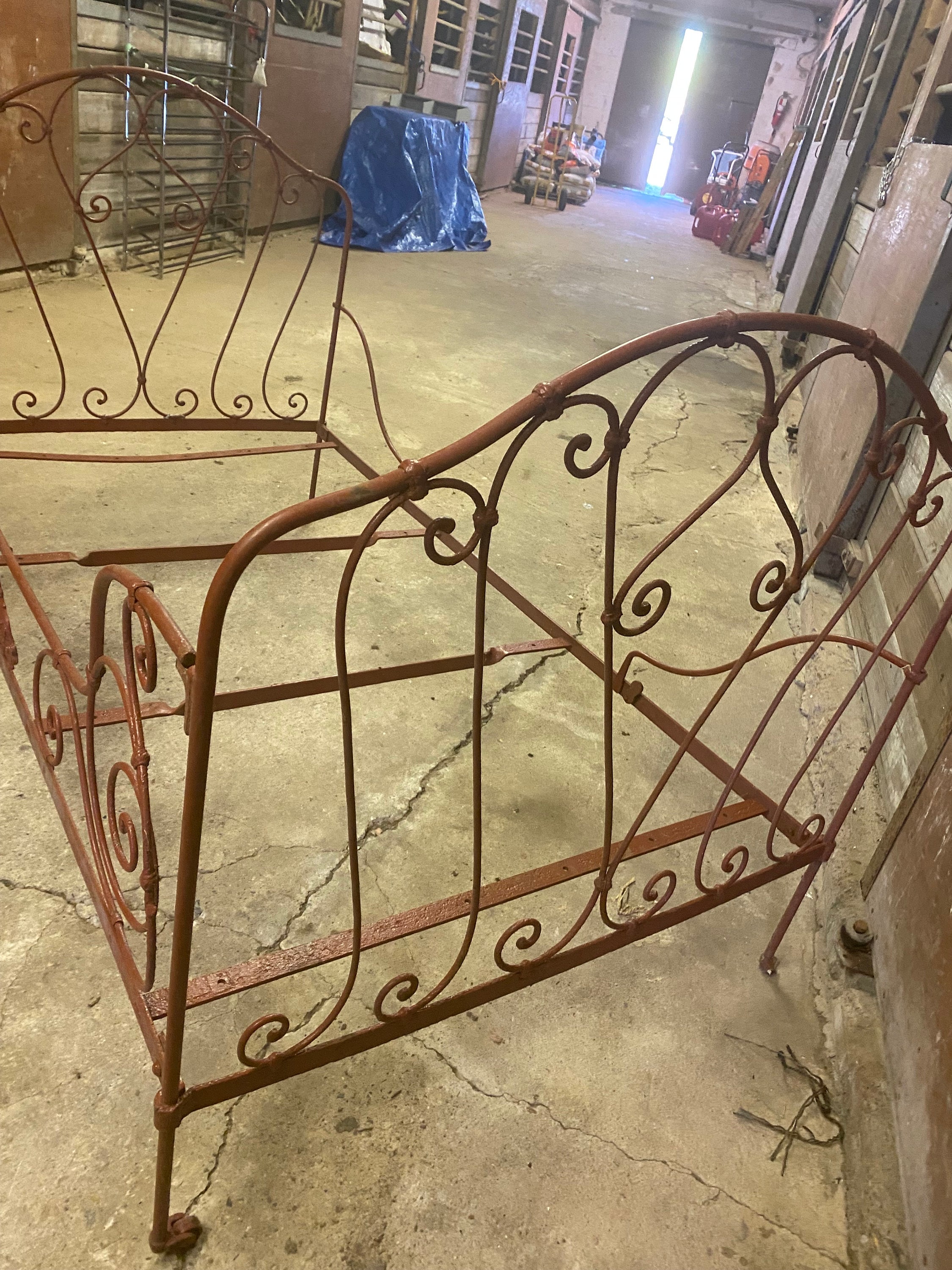 Antique French Iron Bed Fold up Daybed Heavy Ornate Iron Folding Bed Etsy