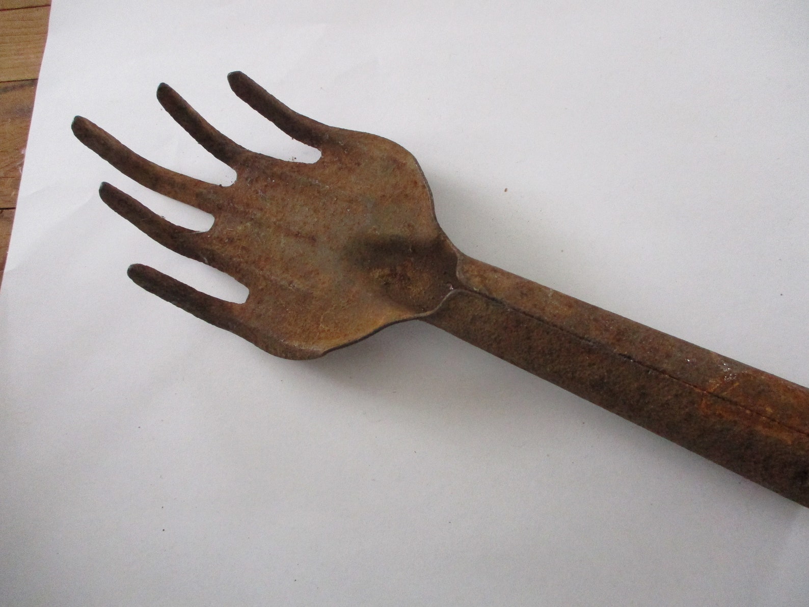 French antique hand fork garden tool great old rusty crusty Etsy