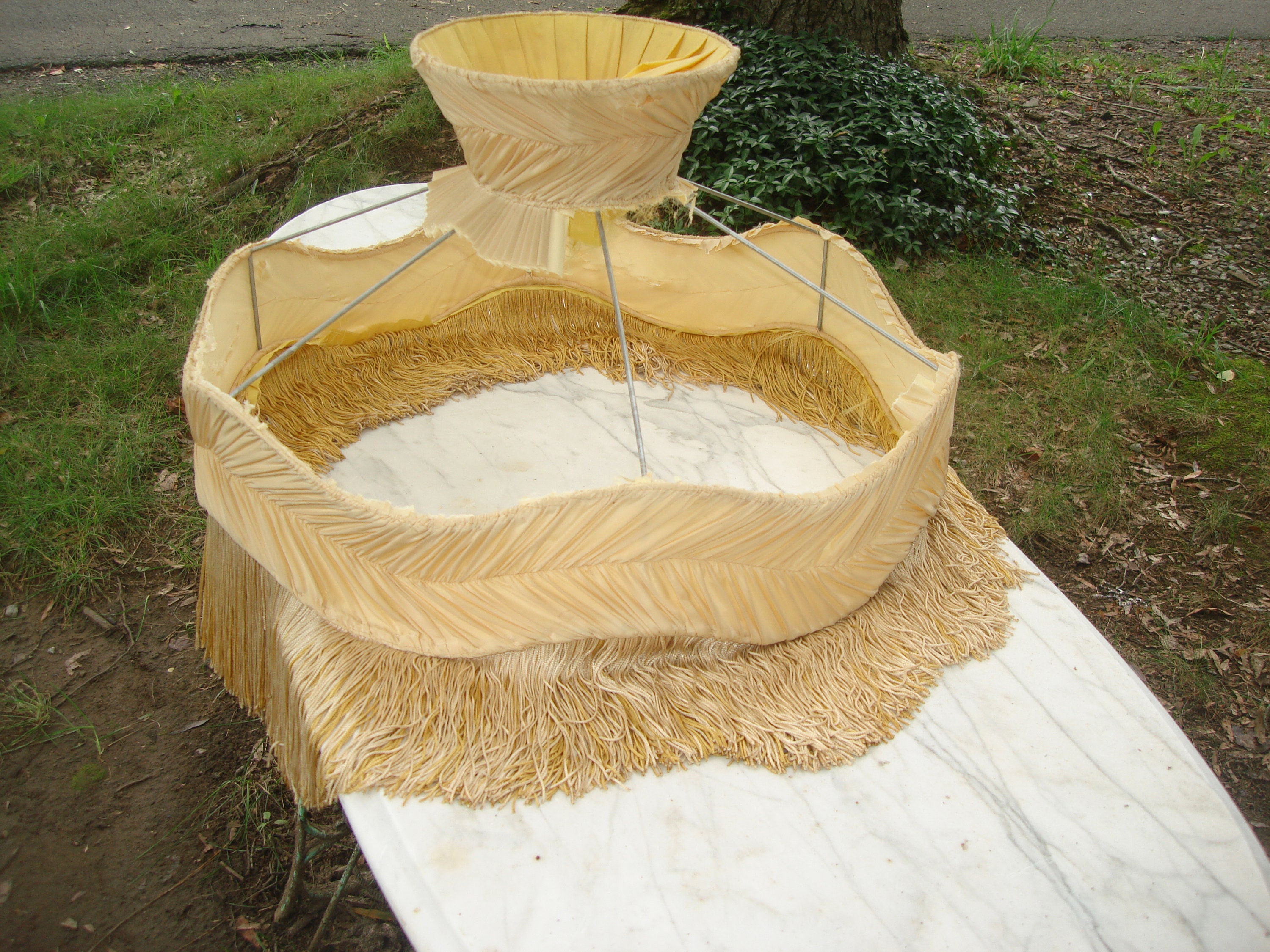 antique huge large lamp shade frame /extra large art deco Etsy