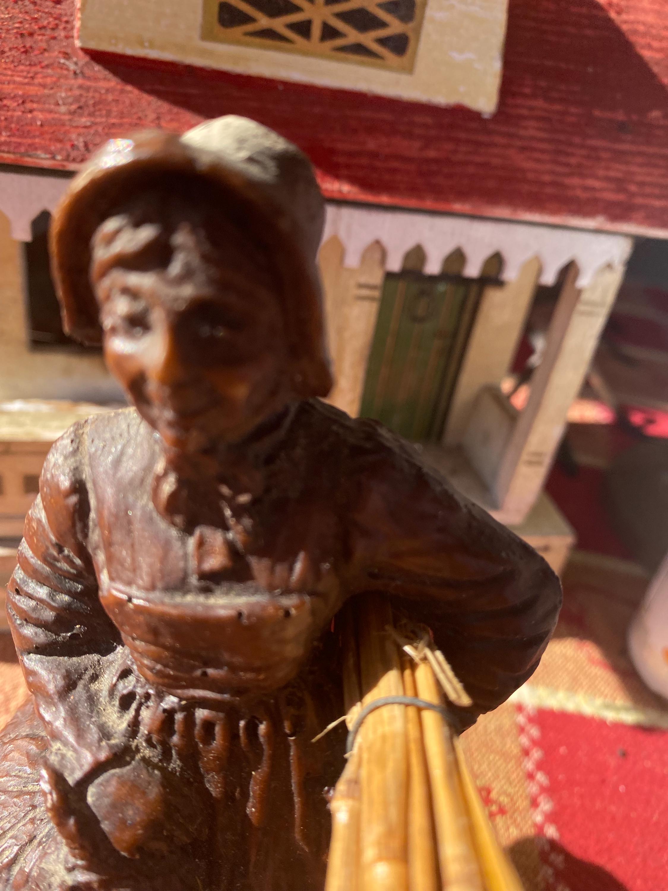 南フランスのヴィンテージ フランス サントン テラコッタ人形 高さ 12