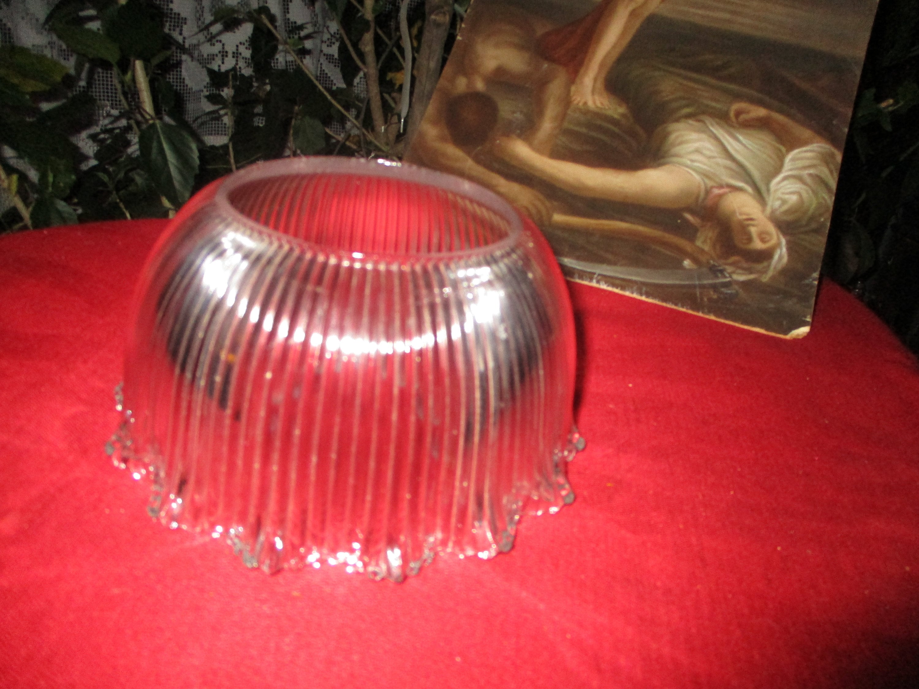 Antique light globe / antique lamp shade/ antique fluted Etsy