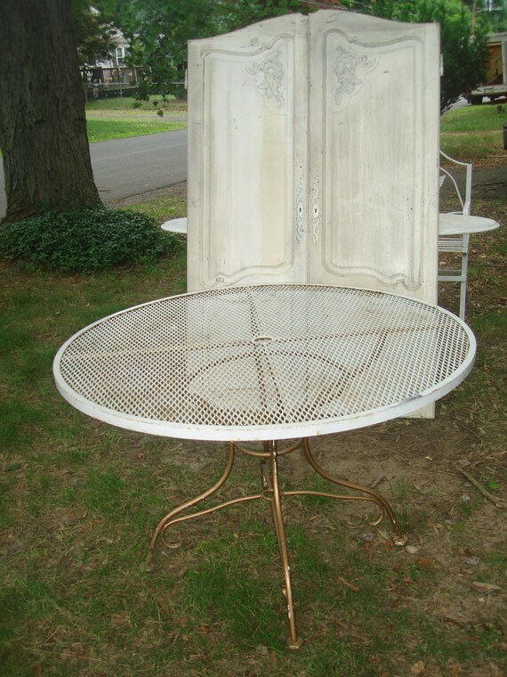 Clearance Sale 50 Off Antique Metal Outdoor Furniture Etsy