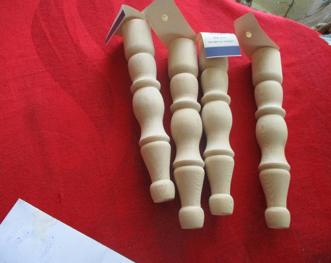Vintage Turned Table Legs NEW OLD STOCK Pine Wood Table Legs Stool Legs