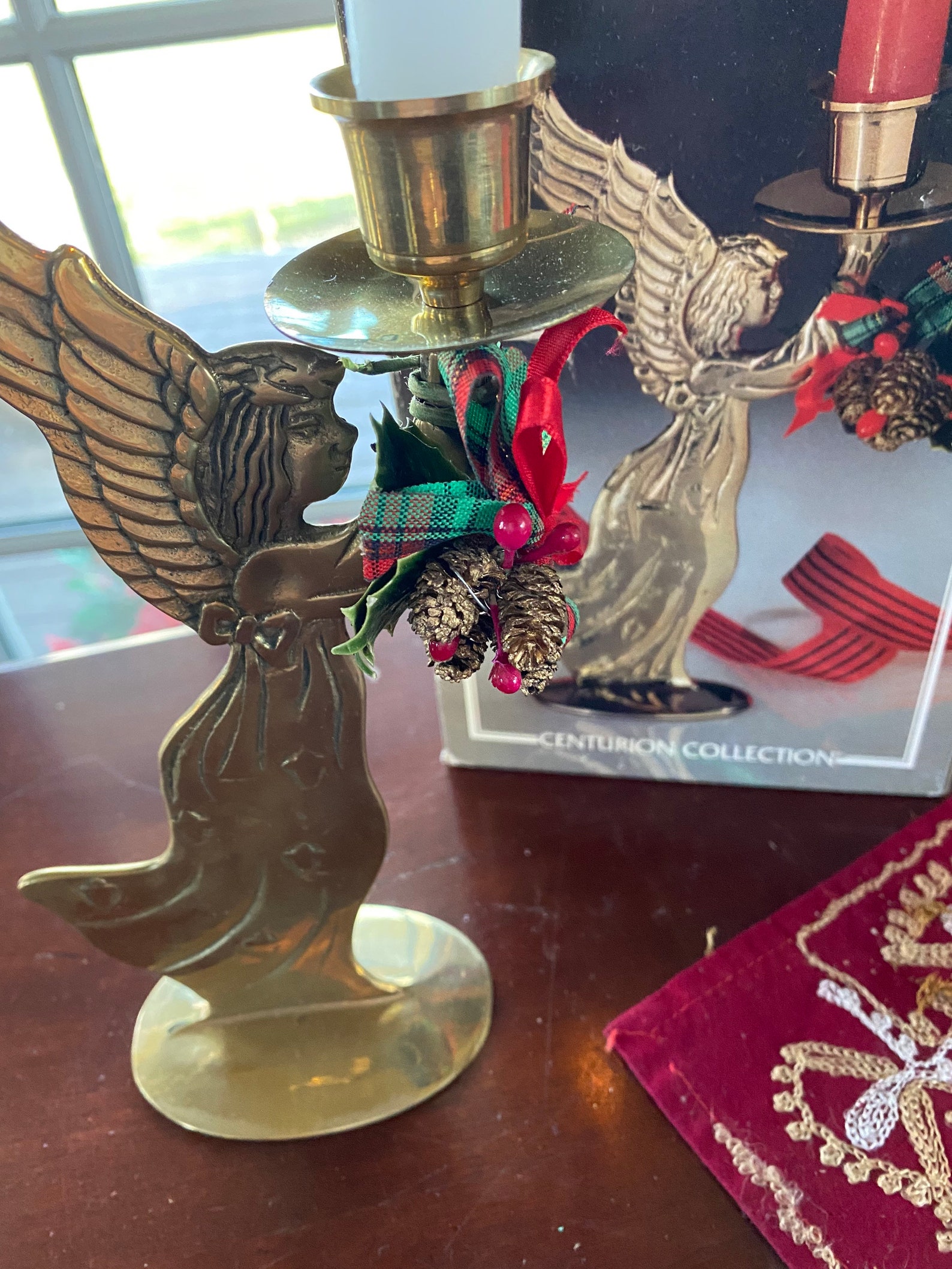 Vintage Brass Angel Candle Holder Centurion Collection Etsy