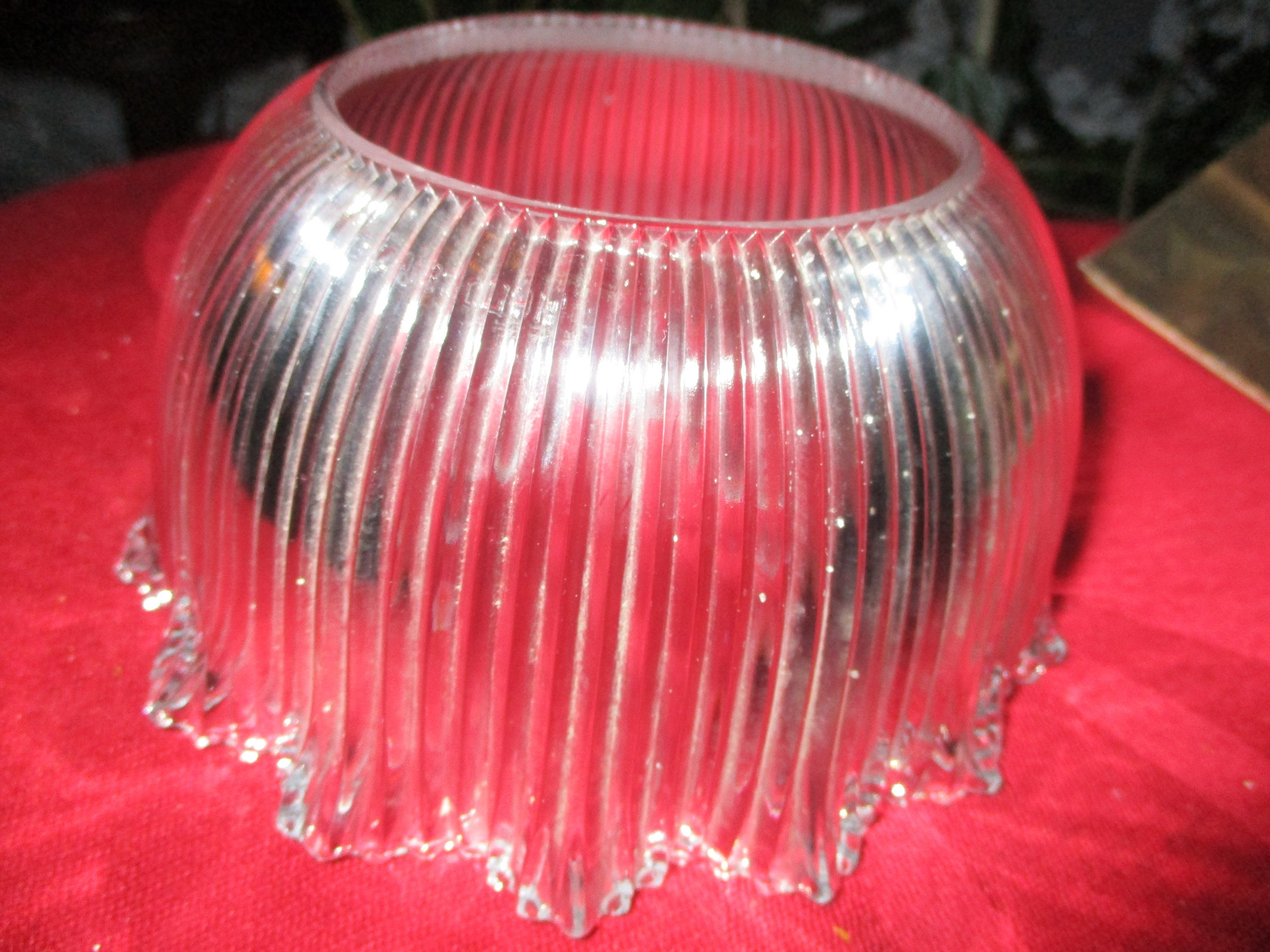 Antique light globe / antique lamp shade/ antique fluted Etsy