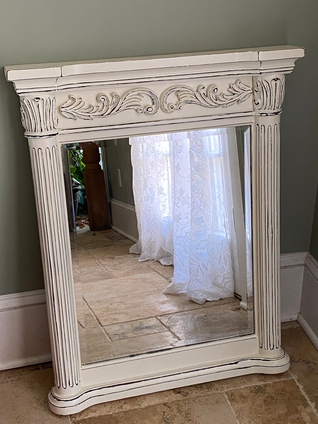 Clearance 40 off Antique Ornate Mirror Antique Heavy Large Ornate Wood