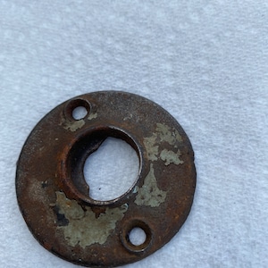antique door knob rosette  old salvaged  door hardware