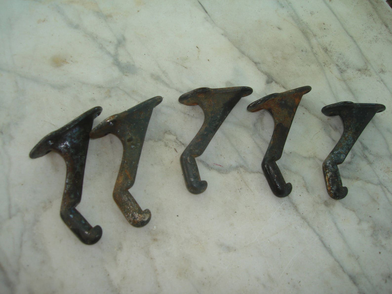 CLEARANCE SALE Metal rusty hook Salvaged hardware antique Etsy