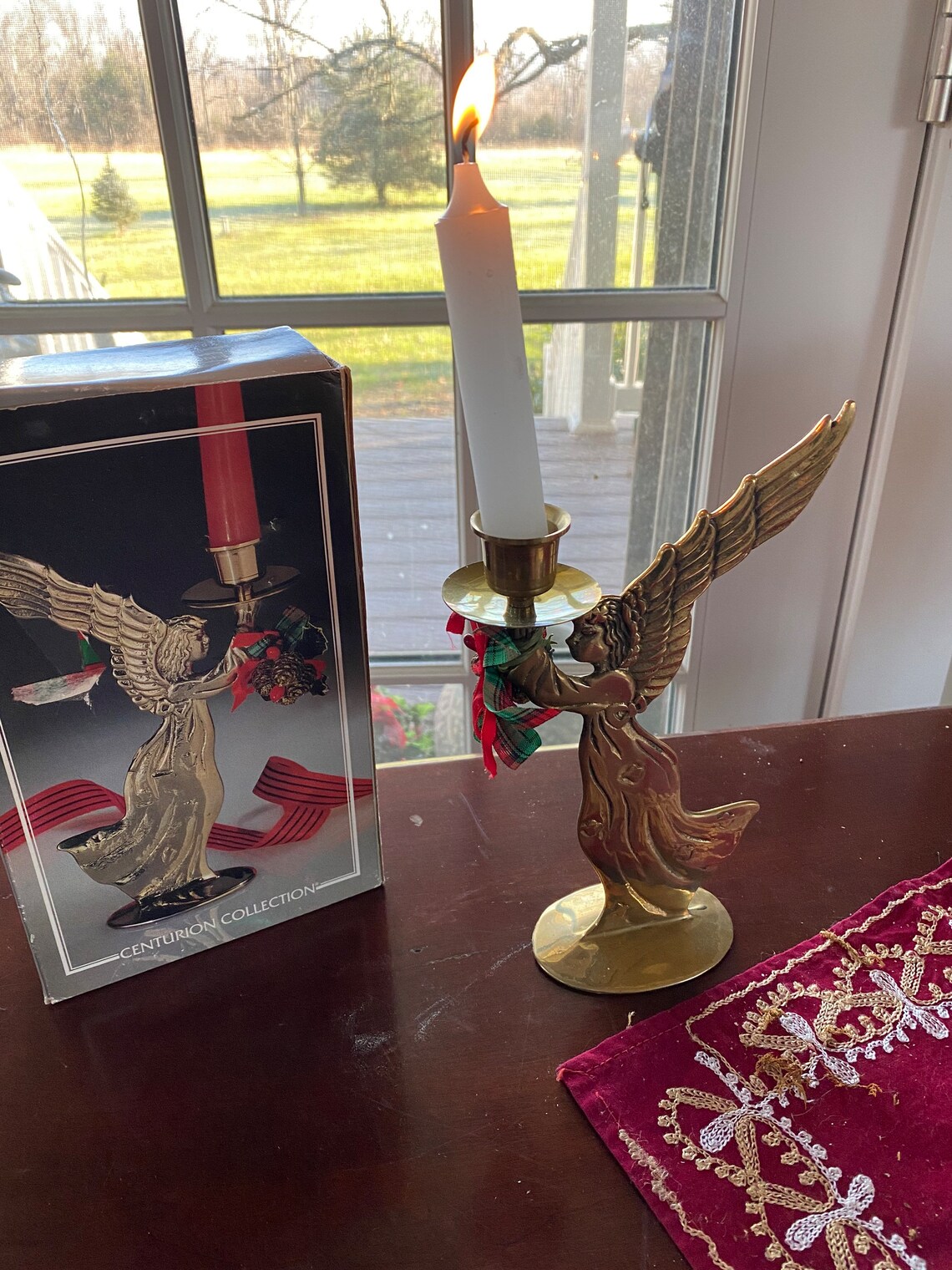 Vintage Brass Angel Candle Holder Centurion Collection Etsy