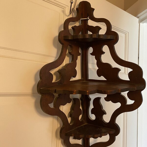 Carved Wood Shelf Etsy