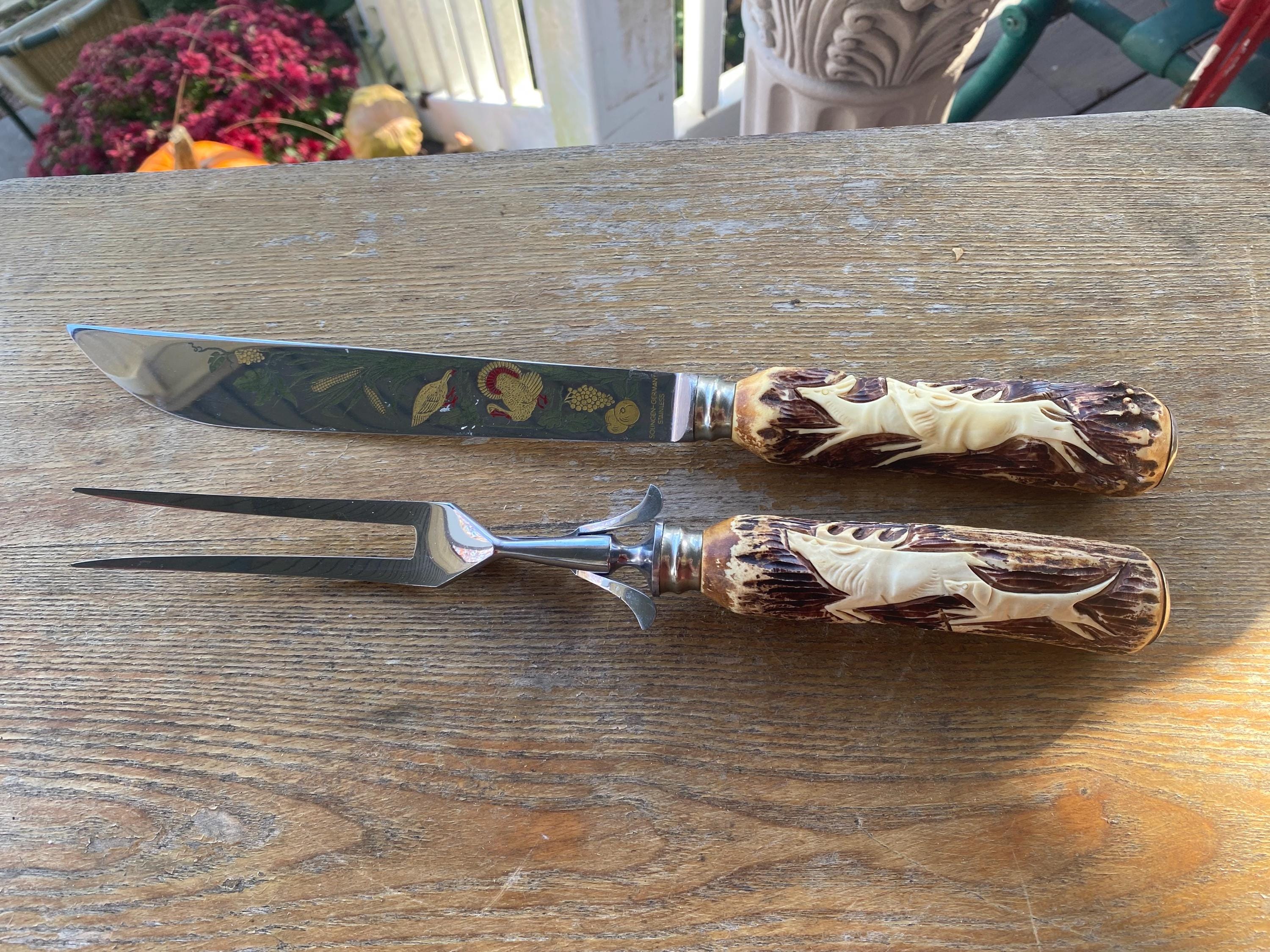 SOLINGEN リンダーゾーリンゲン　鹿彫刻　 Old Solingen Solingen's historic scissor makers - Ciselier Company