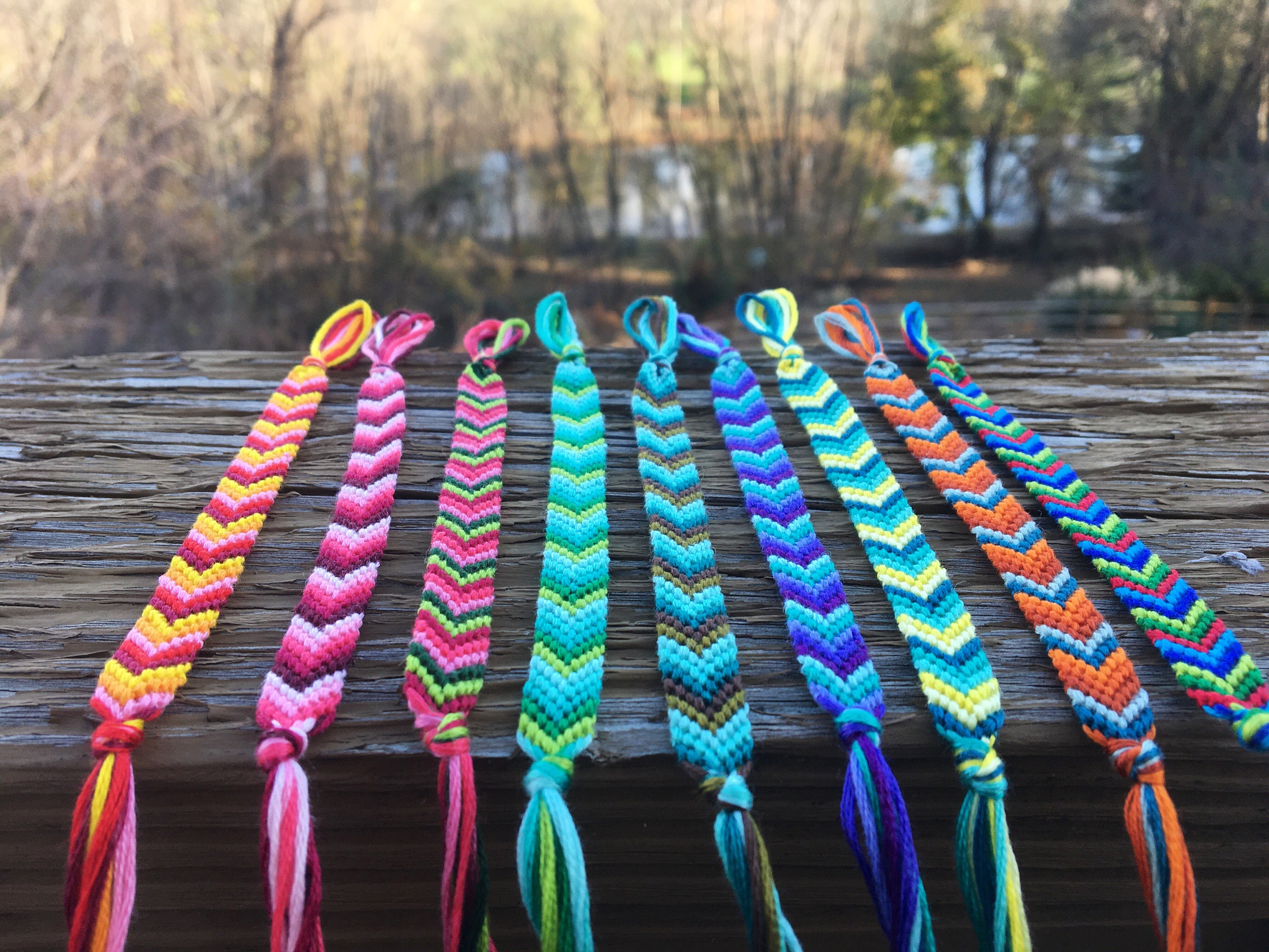 Colorful Chevron Knotted Friendship Bracelet Stocking - Etsy