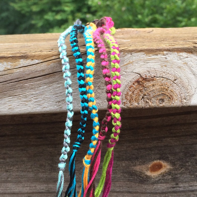 Colorful Double Knot Friendship Bracelets - Etsy