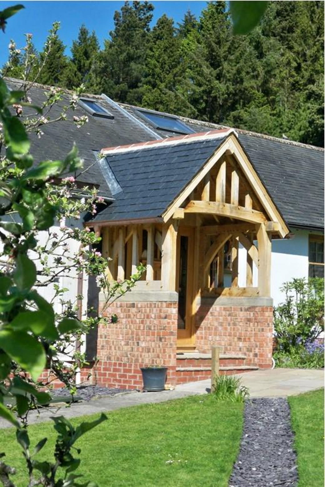 Solid Oak Porch Handcrafted to Your Dimensions "the Brabourne" From ...