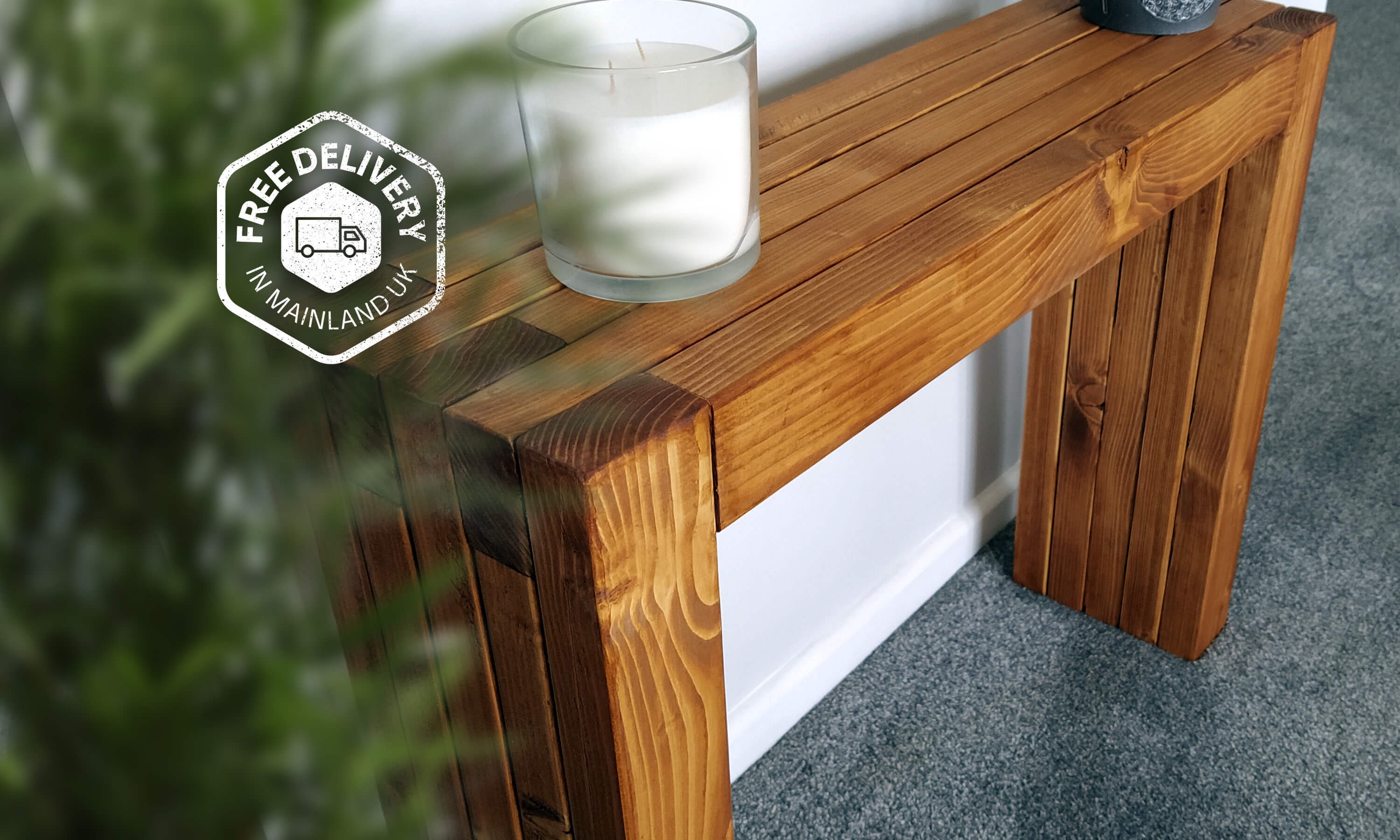 TCM017 the Interlocking Side Table Bench Chunky Solid Wood Hand