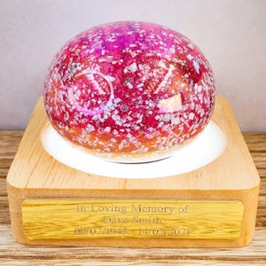 Handblown Cremation Glass Paperweight: Personalized Memorial Keepsake