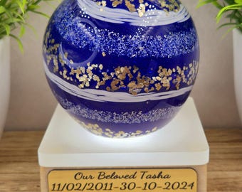 Glass Memorial Orb, Cremation Ashes Keepsake, Sympathy Gift, Remembrance Gift