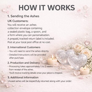 Cremation Ashes Glass Tealight Holder: Memorial Candle Urn, Remembrance Gift image 14