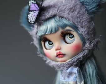 VERKAUFT - SAPPHIRE Custom Blythe Puppe - Blue Butterfly Dolls