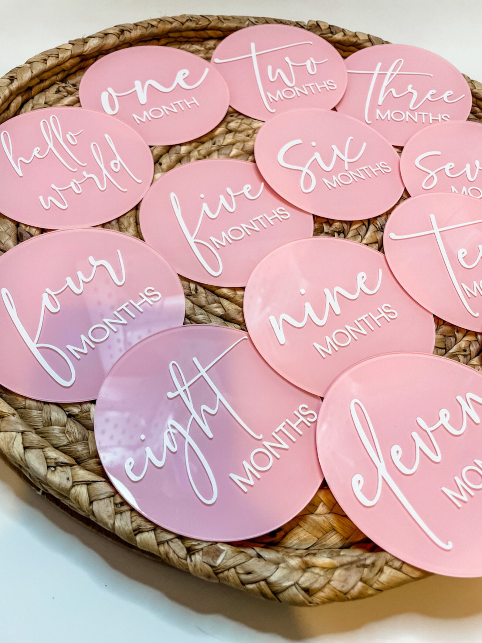 Acrylic Baby Milestone Markers: Newborn Photo Prop Set - Etsy