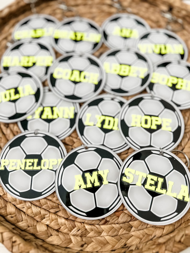 Soccer Bag Tags Personalized Bag Tags Custom Keychains Sports Bag Tags