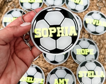 Soccer Bag Tags | Personalized Bag Tags | Custom Keychains | Sports Bag Tags | Bag Tags Soccer | Acrylic Bag Tags | Team Player Gifts