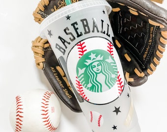 Baseball Mom Tumbler: Reusable 24oz Cold Drink Cup