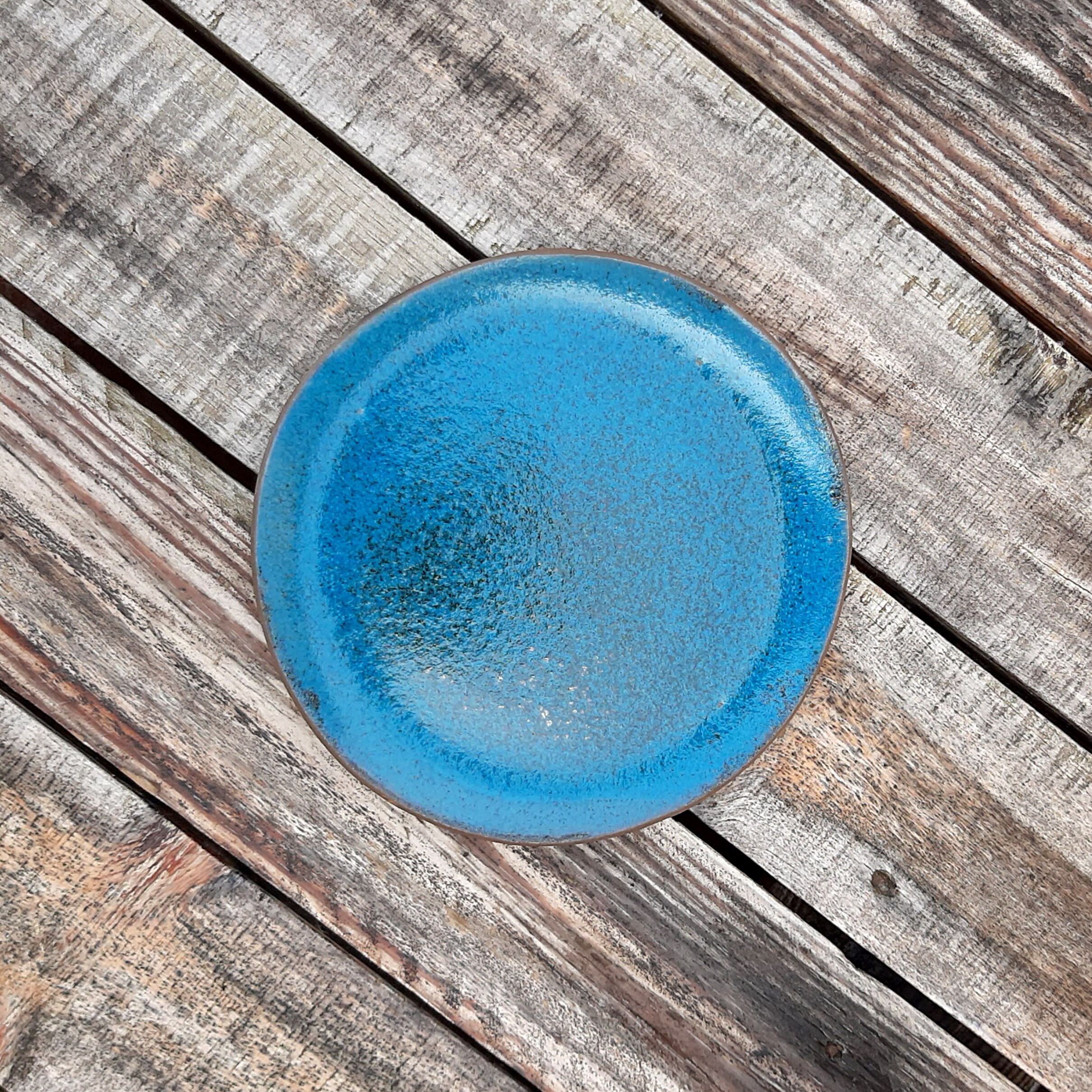 Turquoise blue Ceramic plate dessert plate handmade plate Etsy