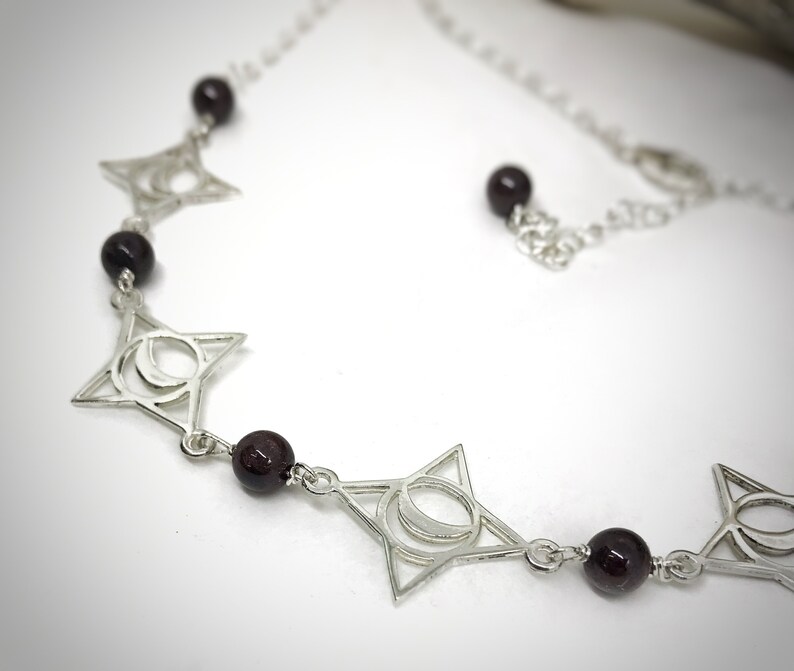 Elli Choker Ciondolo di Mezza Luna Astro con Gemma di pietra lunare in Argento Sterling 925 Collana ✔️ acquista online
