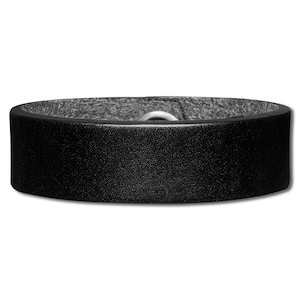 Leren armband zwart 20 MM gemaakt van volnerf leer met drukknoop (nikkelvrij)