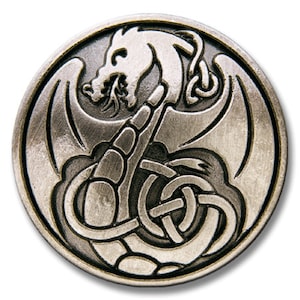 Concho / Screw Back Rivet Celtic Dragon (1)